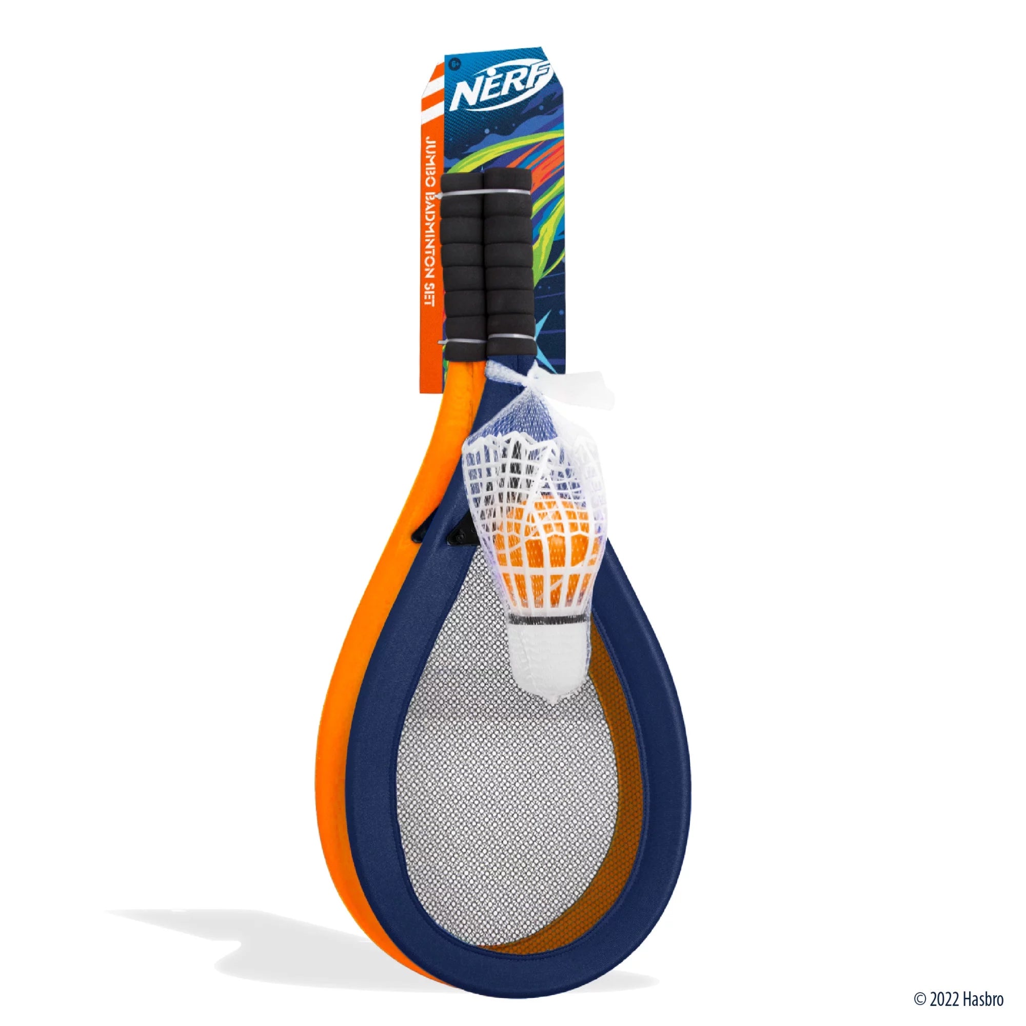 Nerf Jumbo Badminton Set, Includes 2 Oversized Racquets, Ball, and Birdie