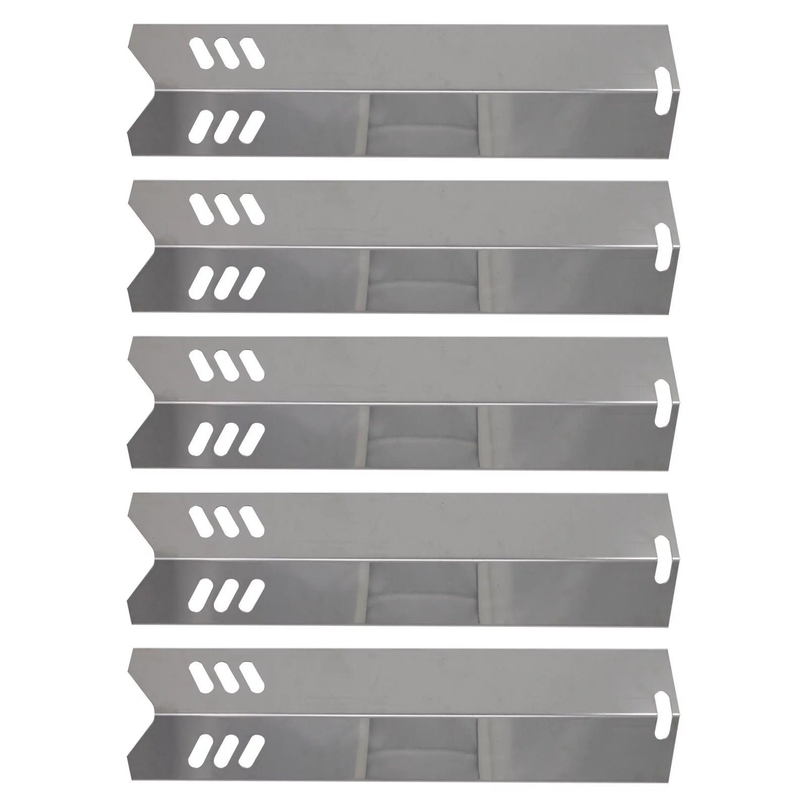 5-Pack BBQ Grill Heat Shield Plate Tent Replacement Parts for Dyna-glo DGB494SPB - Compatible Barbeque Stainless Steel Flame Tamer, Guard, Deflector, Flavorizer Bar, Vaporizer Bar, Burner Cover 15