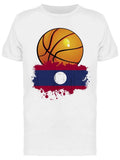 Basketball Team Of Laos T-Shirt Men -Image by Shutterstock Men T-Shirt, Male 3X-Large