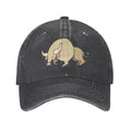 ZICANCN Adjustable Baseball Cap Women, Cartoon Bull Hats for Men Adult Washed Cotton Denim Baseball Caps Fashion, Black
