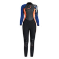 Women Wetsuit 1.5mm Neoprene Fullsuit with Knee Pad for Surfing Diving Scuba - black and Orange, S S