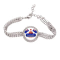 Australia Flavor Happy Flag and Star Tennis Chain Anklet Bracelet Diamond Jewelry