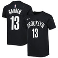Youth Nike James Harden Black Brooklyn Nets Name & Number Performance T-Shirt