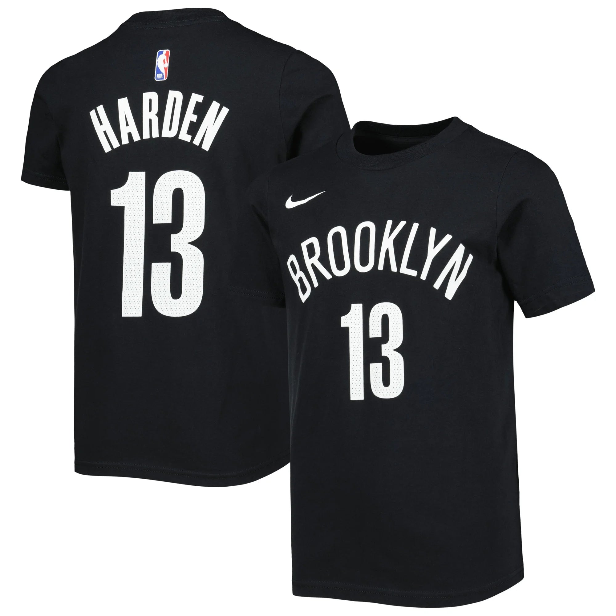 Youth Nike James Harden Black Brooklyn Nets Name & Number Performance T-Shirt