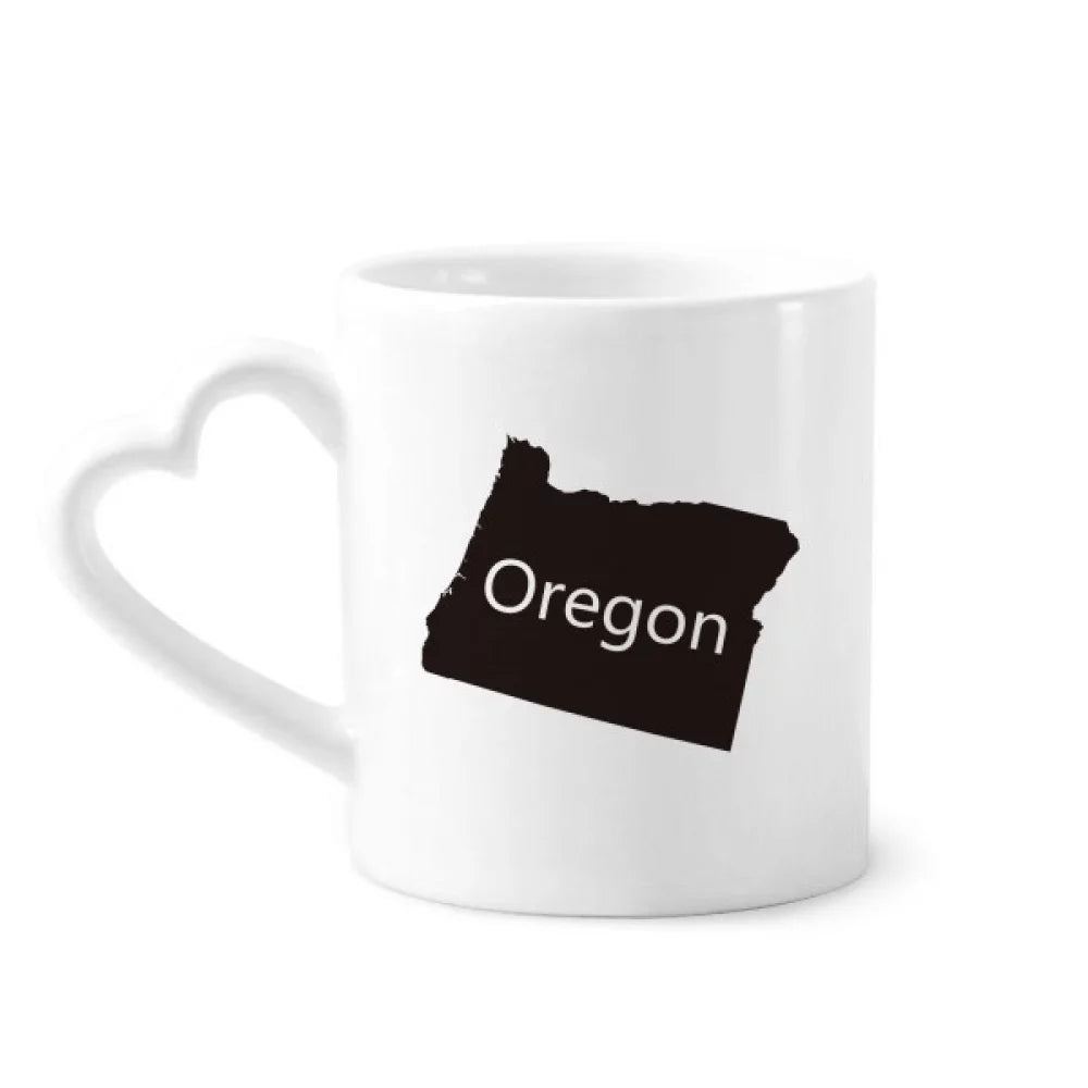 Oregon The United States Of America Map Mug Coffee Cerac Drinkware Glass Heart Cup
