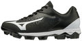 Mizuno Finch Select Nine Women's Molded Softball Cleat, Size 10, Black-White (9000)