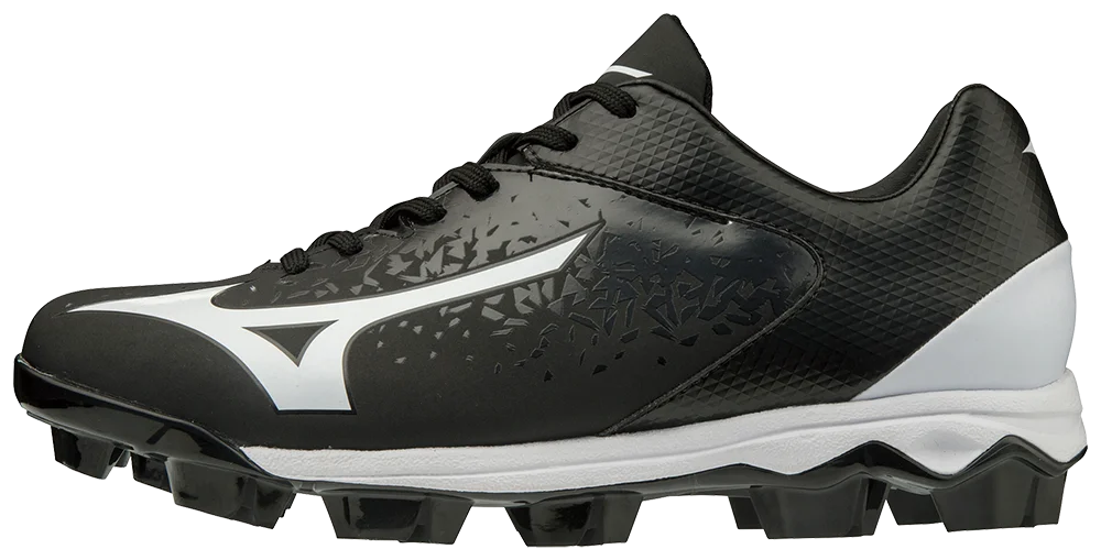 Mizuno Finch Select Nine Women's Molded Softball Cleat, Size 10, Black-White (9000)