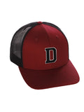 Structured Trucker Mesh Hat Custom Colors Letter D Initial Baseball Mid Profile