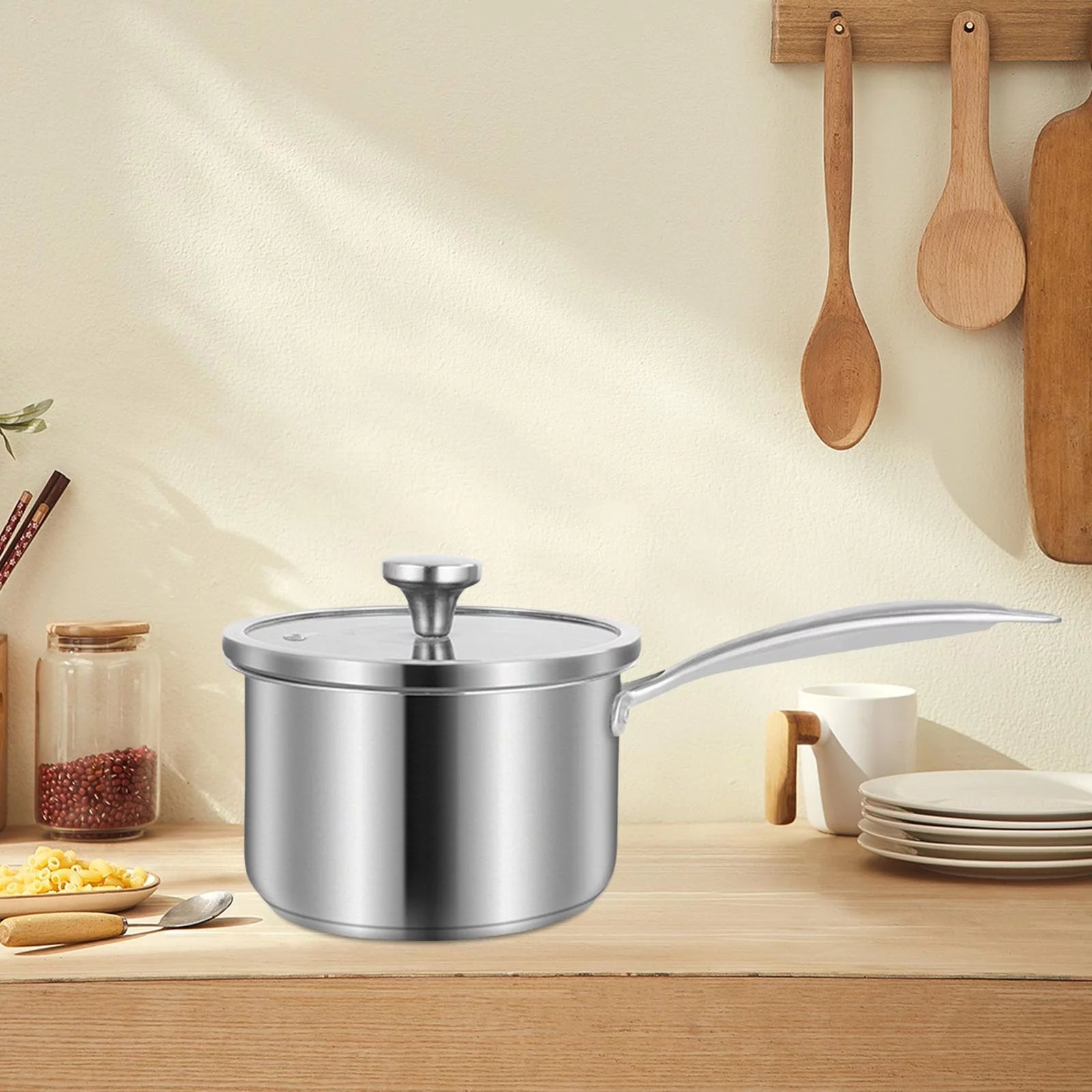 Stainless Steel Cooking Pot Universal Cookware Sets Kitchenware Long Handle 10cm Style A