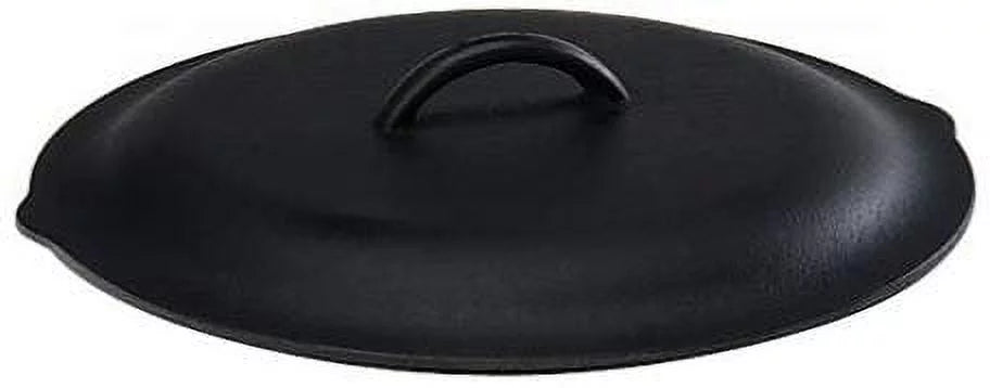 Lodge 12 Inch Cast Iron Lid. Classic 12-Inch Cast Iron Cover Lid with Handle and Interior Basting Tips.