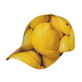Coaee Ripe Yellow Lemon Adjustable Fashionable Curved Brim Baseball Cap Outdoor Hat, Uv Protection And Non-Stuffy Baseball Cap