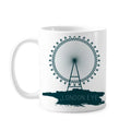 Britain UK London Eye United Kingdom Mug Pottery Cerac Coffee Porcelain Cup Tableware