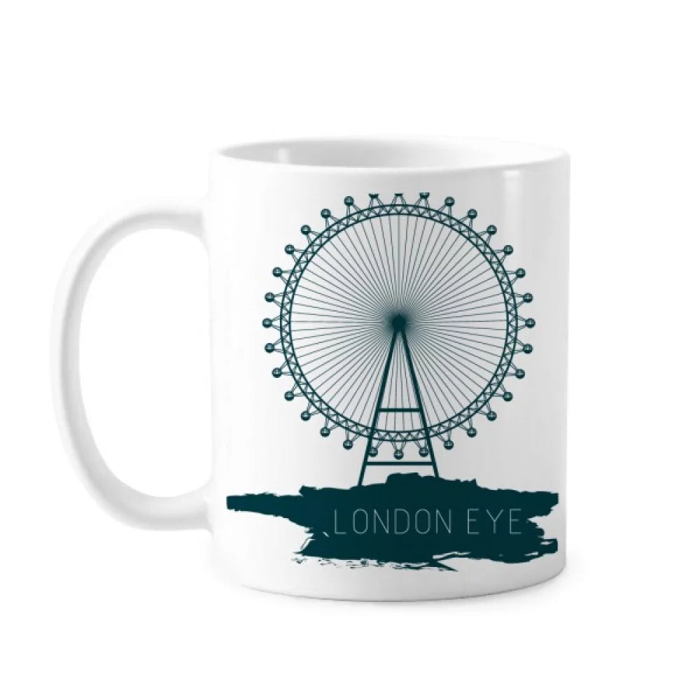 Britain UK London Eye United Kingdom Mug Pottery Cerac Coffee Porcelain Cup Tableware