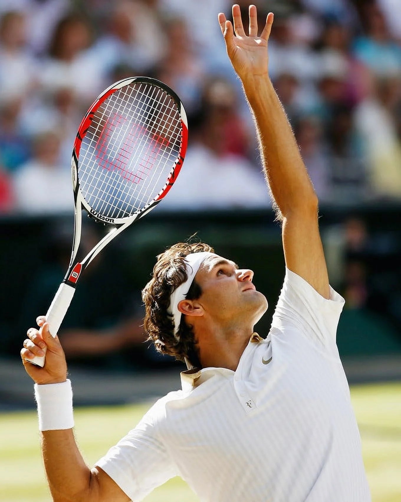 Roger Federer 24x36 Movie Poster HD Aluminum Wall Art About To Serve On Court