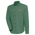 Men's Antigua  Hunter Green Milwaukee Bucks Compression Button-Down Shirt