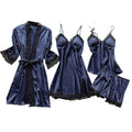 PATLOLLAV Womens Clearance,Lingerie Women Silk Lace Robe Dress Babydoll Sleepwear Nightdress Pajamas Set