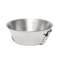 Lightweight 500ml Camping Bowl Outdoor Cookware with Foldable Handle Stainless Steel Utensil Cooking for Beach Hiking BBQ