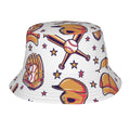 TEQUAN Foldable Polyester Adult Bucket Hat American Baseball Softball Prints Sun Beach Fishing Outdoor Cap Unisex