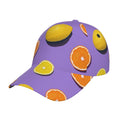 Coaee Yellow Lemon And Orange Adjustable Fashionable Curved Brim Baseball Cap Outdoor Hat, Uv Protection And Non-Stuffy Baseball Cap