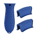 Tongina 6X 3 Pack Silicone Pot Sleeves Frying Pan Handle Removable Rubber Cover Blue
