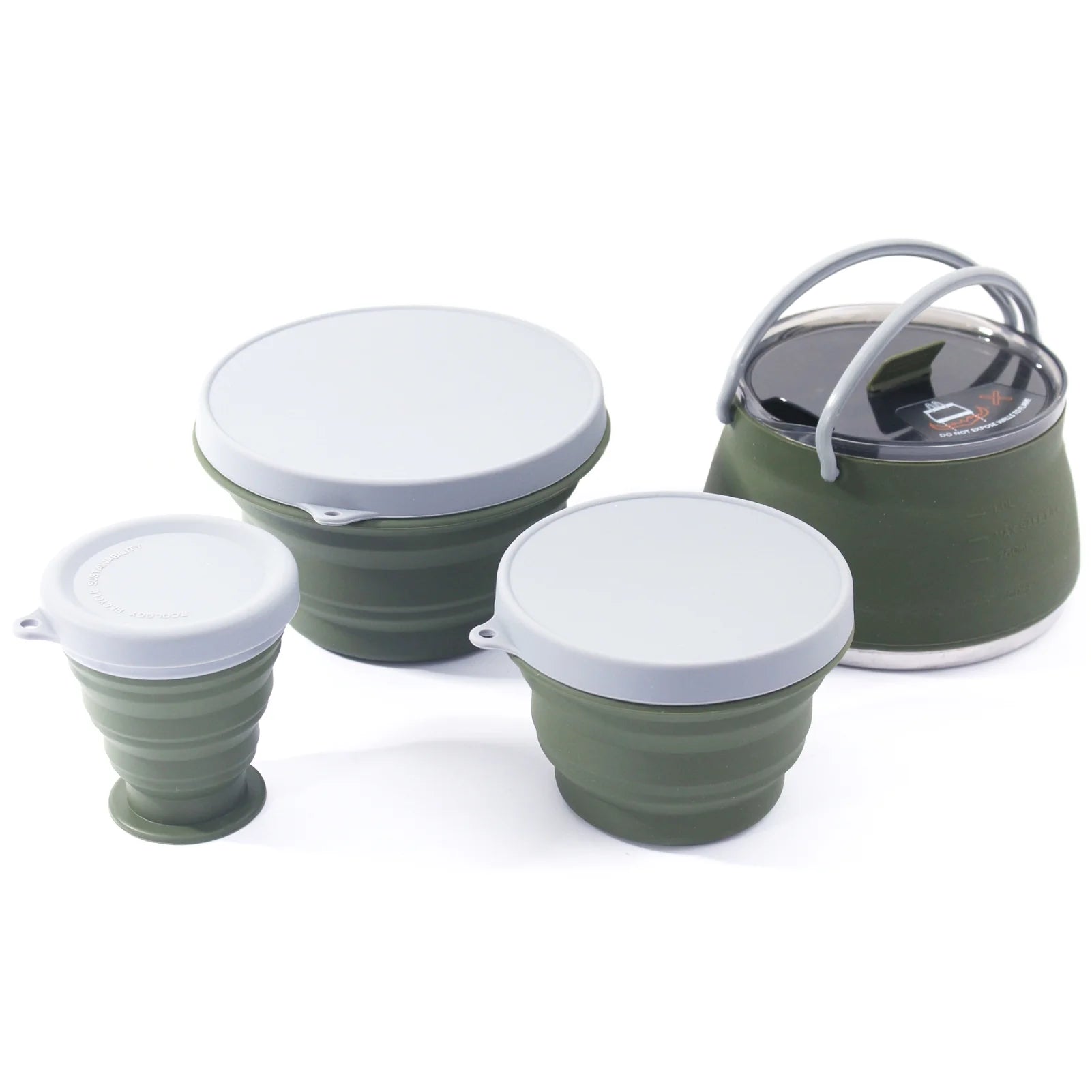 Compact and Portable Folding Pot Set for Cooking, Collapsible Cookware Set Pot