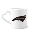 The United States North Map Outline Mug Coffee Cerac Drinkware Glass Heart Cup