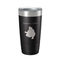 Spooner Lake Map Tumbler Travel Mug Insulated Laser Engraved Coffee Cup Nevada 20 oz Black
