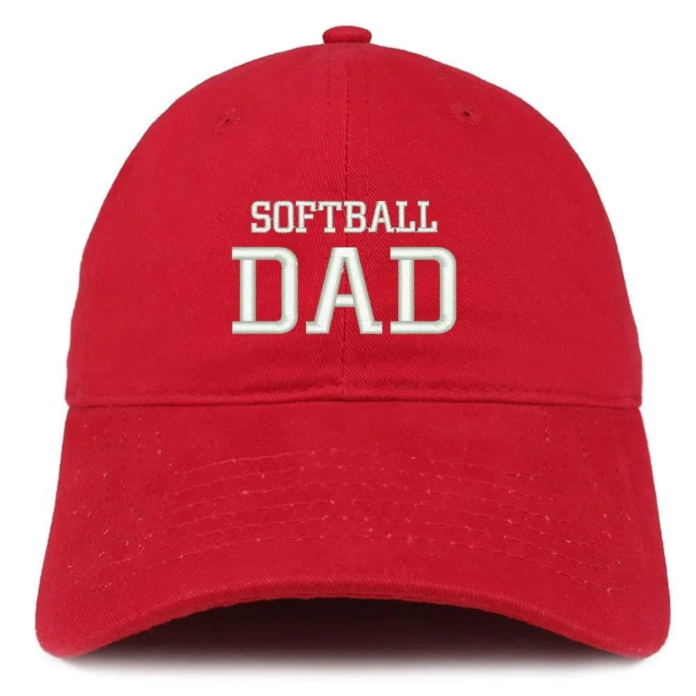 Trendy Apparel Shop Softball Dad Embroidered Soft Cotton Dad Hat