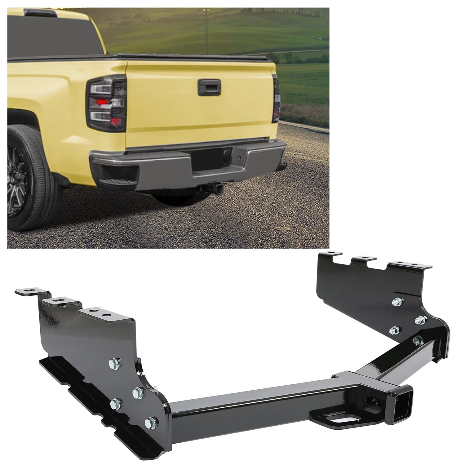 Kojem Class 3 Trailer Hitch Fit for 2014-2018 Chevrolet Silverado 1500 GMC Sierra 1500 2015 2016 2017 51235 2 Inch Receiver