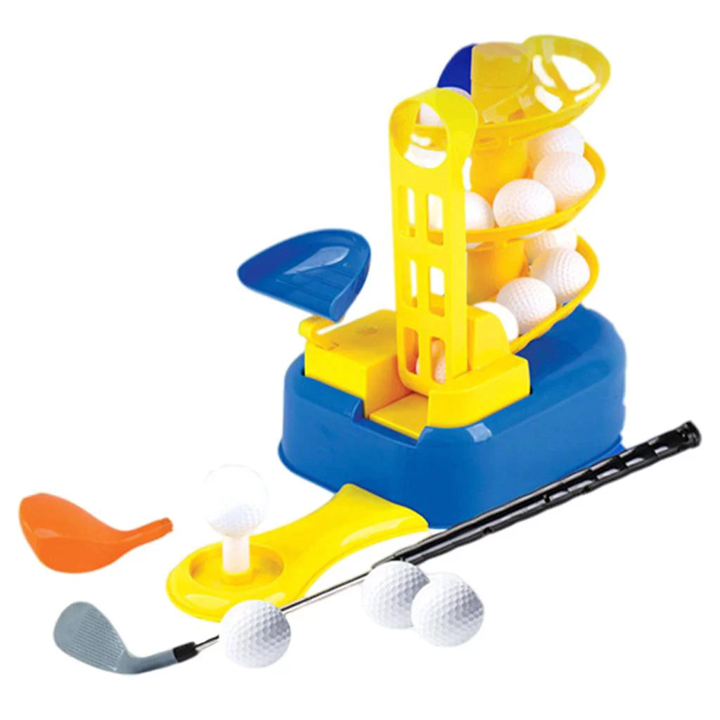 Golf Ball Dispenser, Golf Ball Pitching Machine Portable Durable Auto Launcher Student School Indoor Golfball Dispenser Putting - yellow and blue Yellow Blue