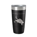 Wickiup Reservoir Tumbler Lake Map Travel Mug Insulated Laser Engraved Coffee Cup Oregon 20 oz Black