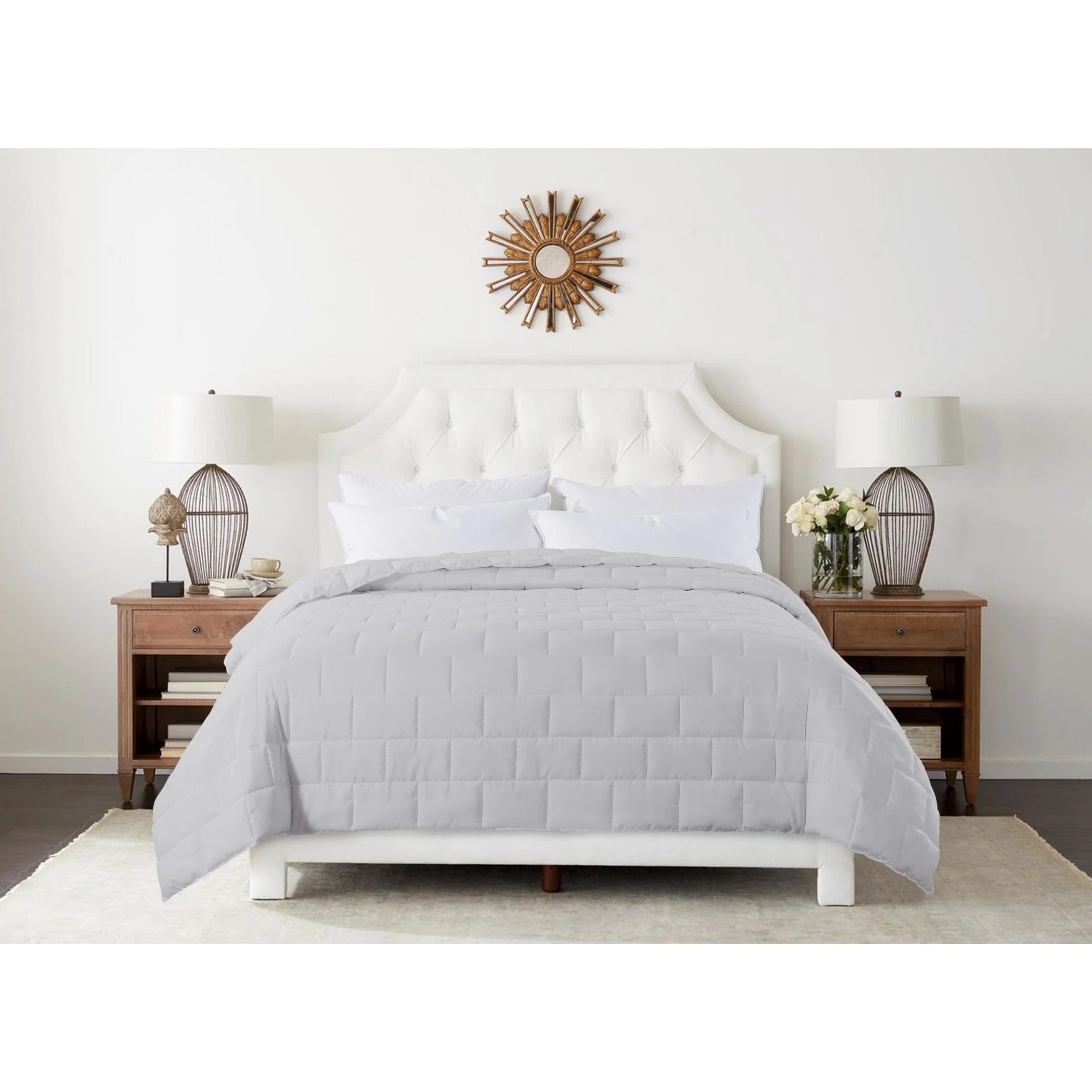St. James Home Subway Tile Stitch Down Alternative Blanket Gray Twin