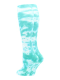 TCK Tie Dye Multisport Tube Socks (Teal/White, Medium)