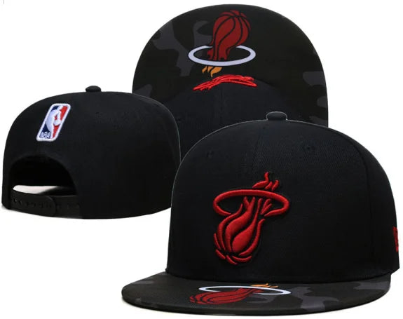 Miami-heat Basketball Cap Pro League Hat Adjustable Flat Cap