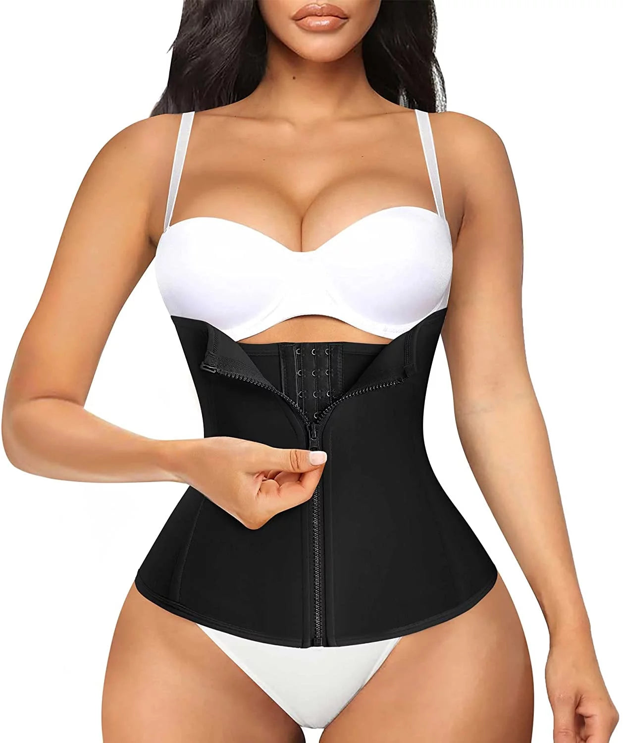 Gotoly Women Shapewear Cinchers Waist Trainer Tummy Control Underbust Corset Belt Stomach Wrap Body Shaper Workout Girdle(Black Small)