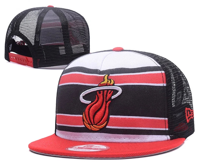 Miami-heat Basketball Cap Pro League Hat Adjustable Flat Cap